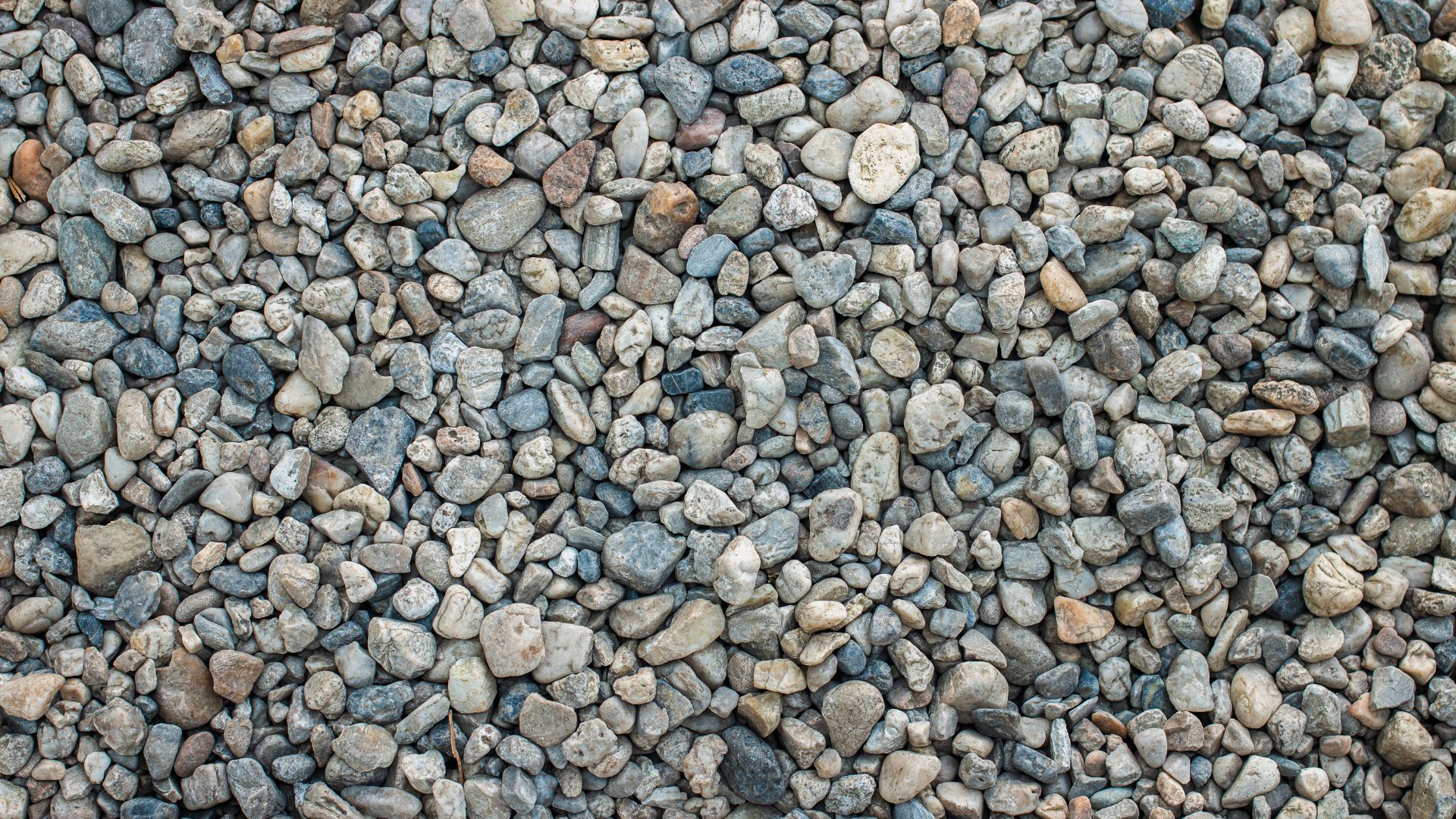 close up view of river gravel